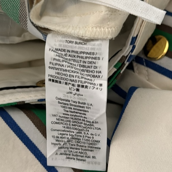 Tory Burch Awning stripe Pants.  Size 2. - Picture 7 of 11